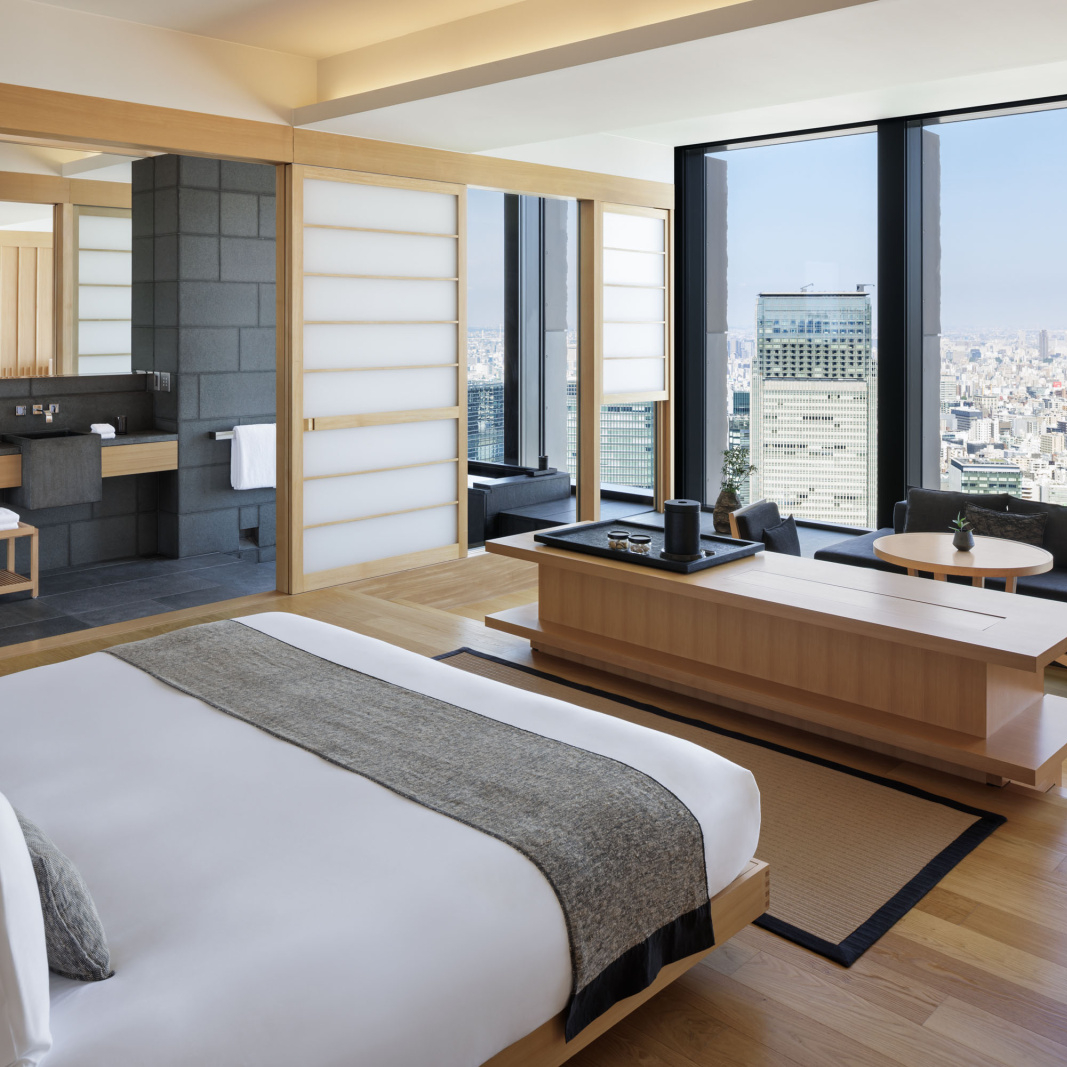 Aman Tokyo suite bedroom