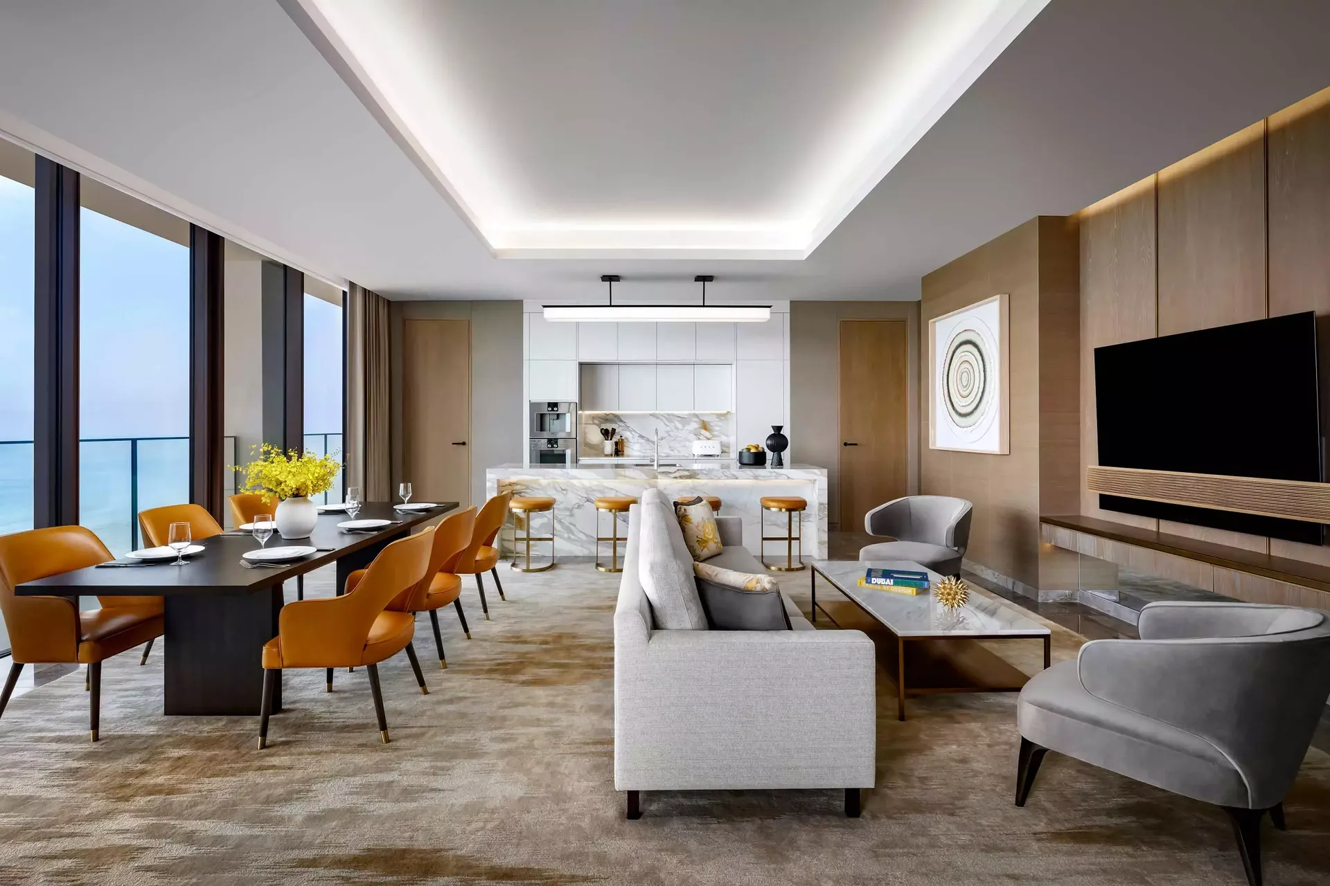 Atlantis The Royal Skyscape Penthouse living room
