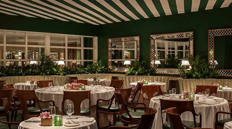 Polo Lounge patio dining at The Beverly Hills Hotel