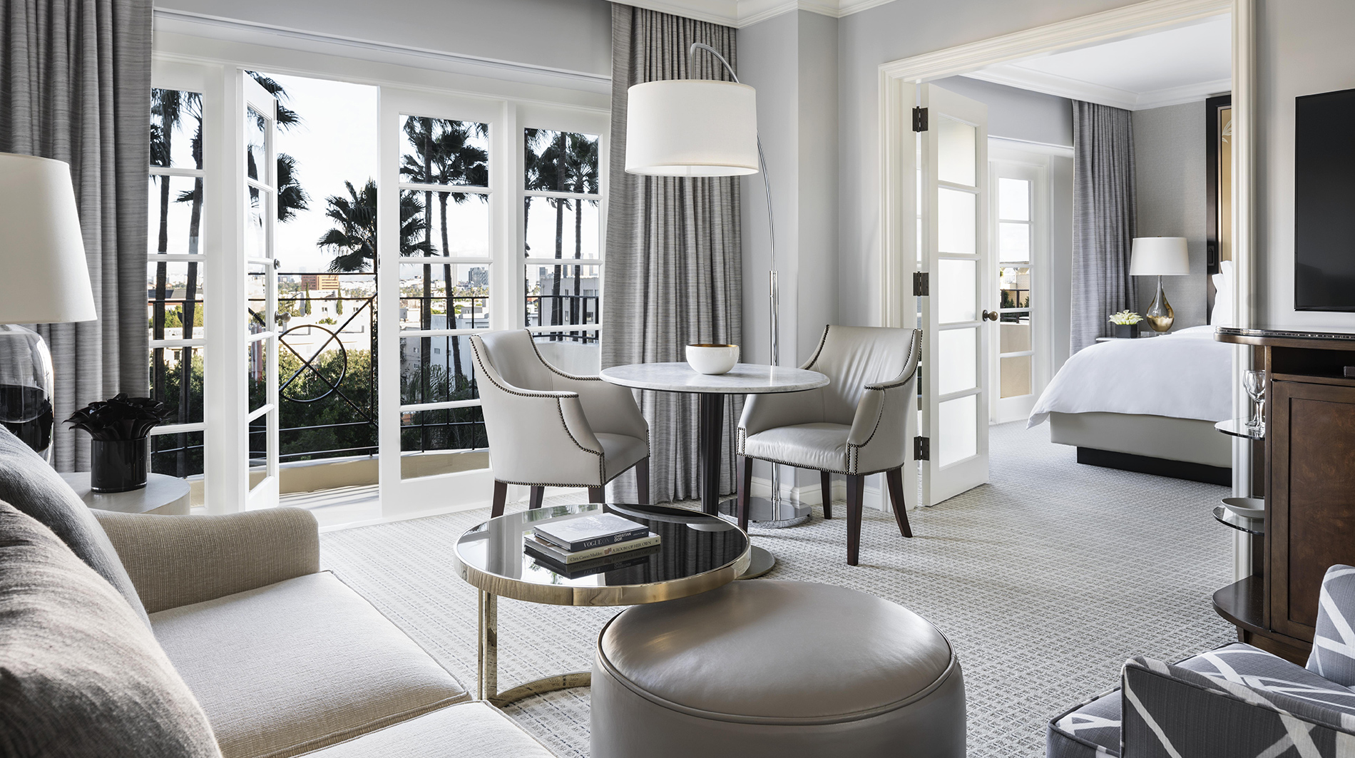 Suite living room at Four Seasons Los Angeles at Beverly Hills