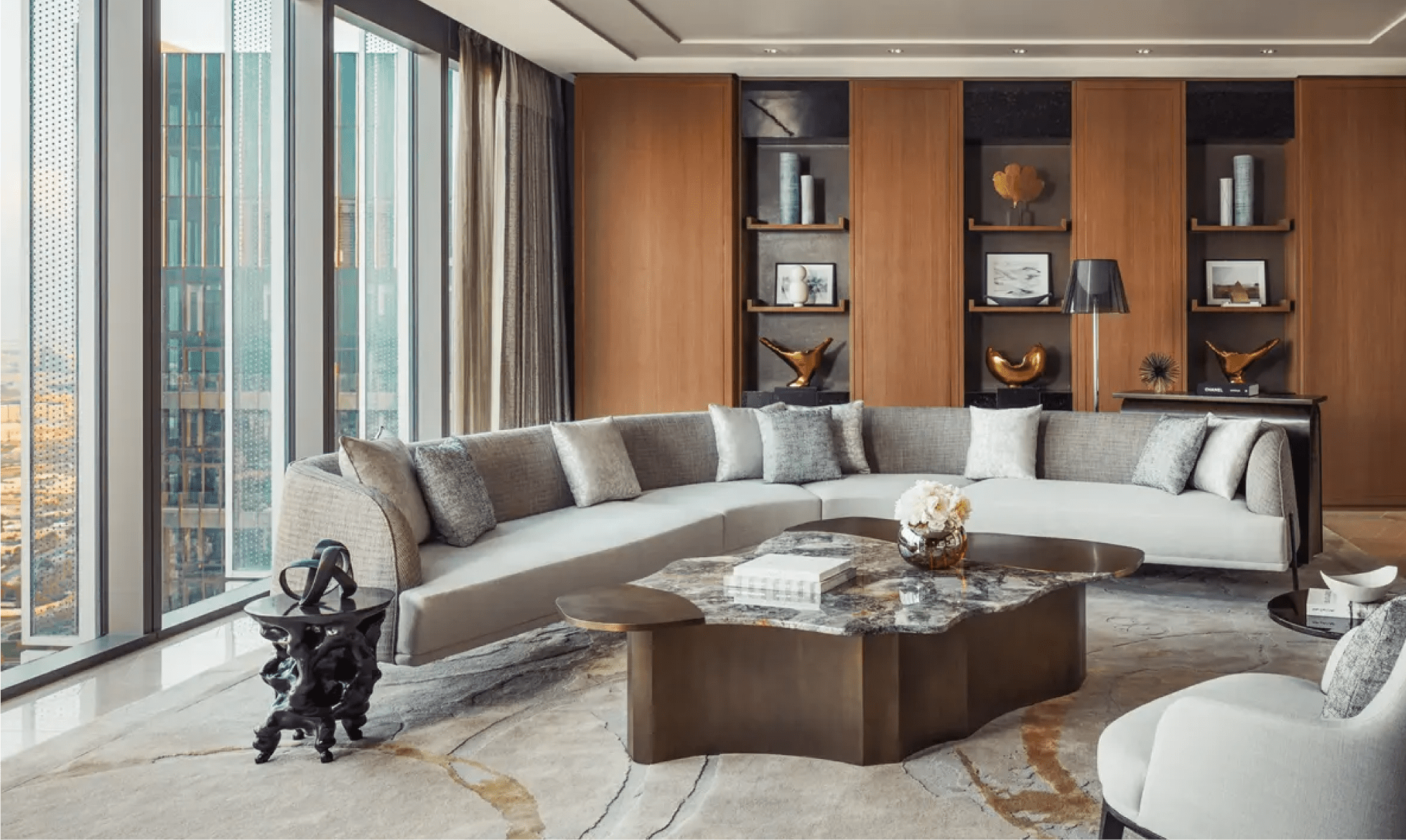 One and Only One Za'abeel signature suite living room